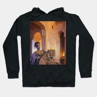 Black Venus Queen And Golden Tiger Hoodie